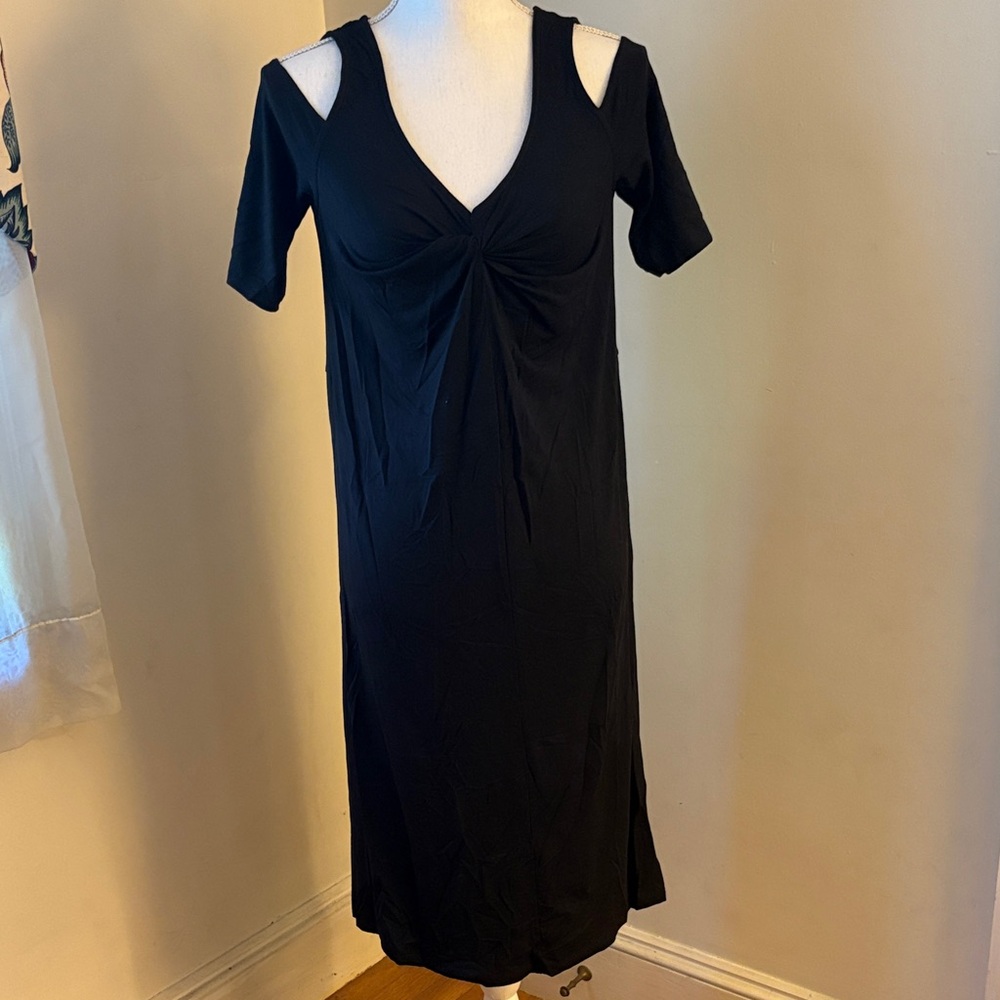 DKNYC Black Cold Shoulder Dress